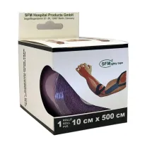 SFM Лента кинезиологическая хлопковая основа цвет фиолетовый, (10см*500см)