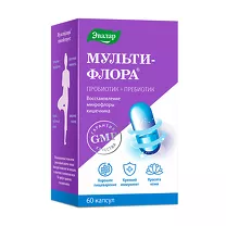 Эвалар Мультифлора Пробиотик+Пребиотик капсулы, №60