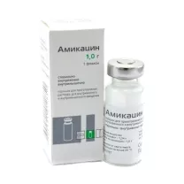 Амикацин порошок д/пригот. р-ра д/инъекций 1,0г, №1