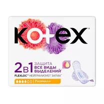 Kotex Normal 2 в 1 прокладки, 7шт