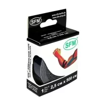 SFM Лента кинезиологическая хлопковая основа цвет черный, (2,5см*500см)