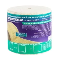 Интекс Смарт бинт компрессионный с рисунком эластичный средней растяжимости (с индикатором), (5м*10см)