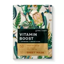 Green touch Vitamin Boost тканевая маска для лица с витаминами и аминокислотами, 24мл