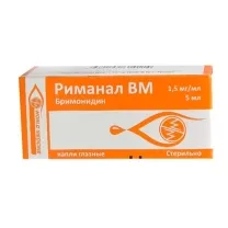 Риманал ВМ капли глазные 1,5мг/мл, 5мл