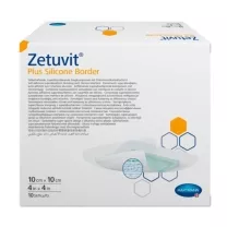 Hartmann Zetuvit Plus Silicone Border повязка Цетувит+ суперабсорбирующая самоклеящаяся, стерильная (10см*10cм), №10