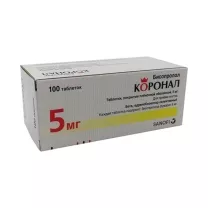 Коронал таблетки покрыт. п/о 5мг, №100