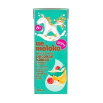 Nemoloko Baby каша рисовая безмолочная с бананом и малиной (8+мес), 0.2л