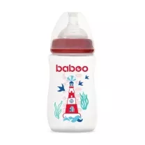 Baboo Marine бутылочка для кормления с силиконовой соской (3+мес) цвет красный, 250мл