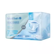 MediSan подгузники для взрослых размер L (100-160см), №30