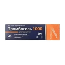 Тромбогель1000 гель д/наружн. и местн. прим. 1000МЕ/г, 30г
