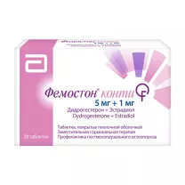 Фемостон конти таблетки покрыт. п/о 5мг+1мг, №28