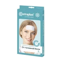 Лейкопластырь EXTRAPLAST мед.охлажд.от головной боли, №2