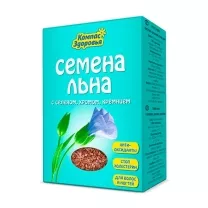 Компас здоровья семена коричневого льна с селеном, хромом, кремнием, 200г
