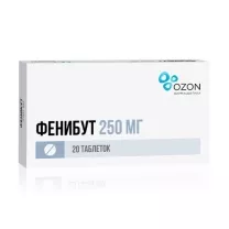 Фенибут таблетки 250мг, №20