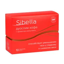 Sibella Кофе Дуослим Капучино порошок д/пригот. р-ра д/приема внутрь, 2г №10