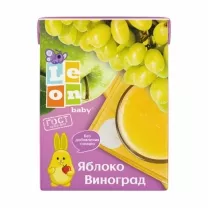 Leon Baby сок яблочно-виноградный, 0.2л