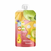 Leon Baby пюре яблоко-банан (6+мес), 150г
