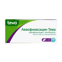 Левофлоксацин-Тева таблетки покрыт. п/о 500мг, №14