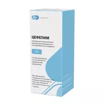 Цефепим порошок д/пригот. р-ра д/инъекций  1г, №1