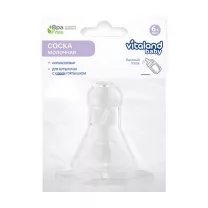 Vitaland baby соска силиконовая классическая быстрый поток (6+мес)