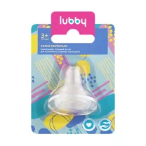 Lubby соска cиликоновая средний поток (3+мес)