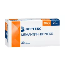 Мемантин-Вертекс таблетки покрыт. п/о 20мг, №30