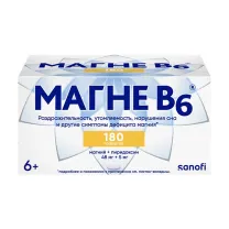 Магне В6 таблетки п/о 48мг+5мг, №180