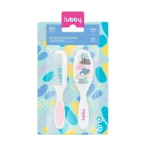 Lubby набор расческа+щетка из натуральной щетины (0+мес)
