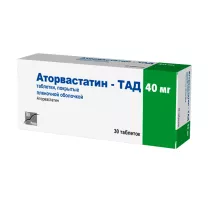 Аторвастатин-ТАД таблетки покрыт. п/о 40мг, №30