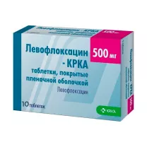 Левофлоксацин-КРКА таблетки покрыт. п/о 500мг, №10