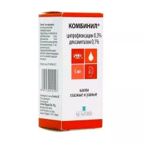 Комбинил капли глазн./ушн. 0,3%+0,1%, 5мл, Сентисс Фарма