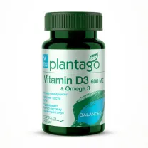 Plantago Витамин Д3+Омега 3 капсулы, №60