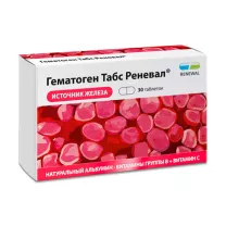 Гематоген табс Реневал таблетки покрыт. п/о, №30