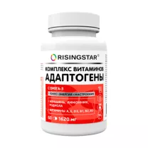 Risingstar Комплекс витаминов и адаптогенов с Омега-3 капсулы, №60