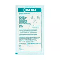 Inekta перчатки хирургические латексные стерильные (размер 7), 1пара