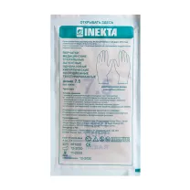 Inekta перчатки хирургические латексные стерильные (размер 7,5), 1пара