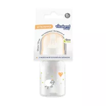 Vitaland baby бутылочка для кормления с соской молочной из силикона (0+мес), 125мл