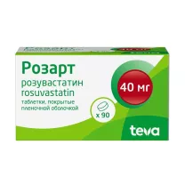 Розарт таблетки покрыт. п/о 40мг, №90