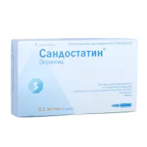 Сандостатин раствор д/инъекций 0,1мг/1мл, №5