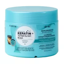 Вiтэкс Keratin+ Термальная вода бальзам-маска для волос Двухуровневое восстановление, 300мл