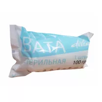 Вата хирургическая стерильная хлопковая, 100г