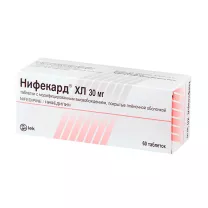 Нифекард ХЛ таблетки с пролонг. высвоб. покрыт. п/о 30мг, №60
