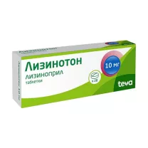 Лизинотон Тева таблетки 10мг, №28