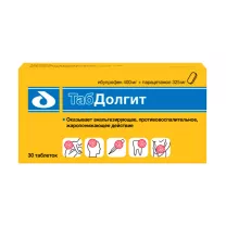 ТабДолгит таблетки покрыт. п/о 400мг+325мг, №30