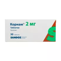 Корнам таблетки 2мг, №30 Новартис Фармасьютикал