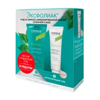 Noreva Exfoliac набор ВВ крем для лица, светлый тон+мягкий очищающий гель для лица и тела, (30мл+100мл)