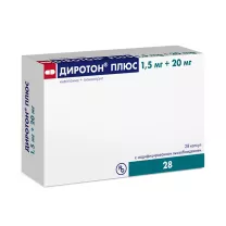 Диротон плюс капсулы с модиф. высвоб. 1,5+20мг, №28