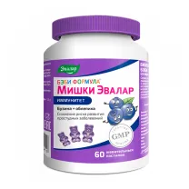 Эвалар Бэби Формула Мишки Иммунитет пастилки жевательные для детей, №60