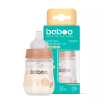 Baboo бутылочка для кормления широкая с силиконовой соской (0+), 180мл