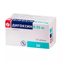 Дигоксин таблетки 0.25мг, №50 Гедеон Рихтер